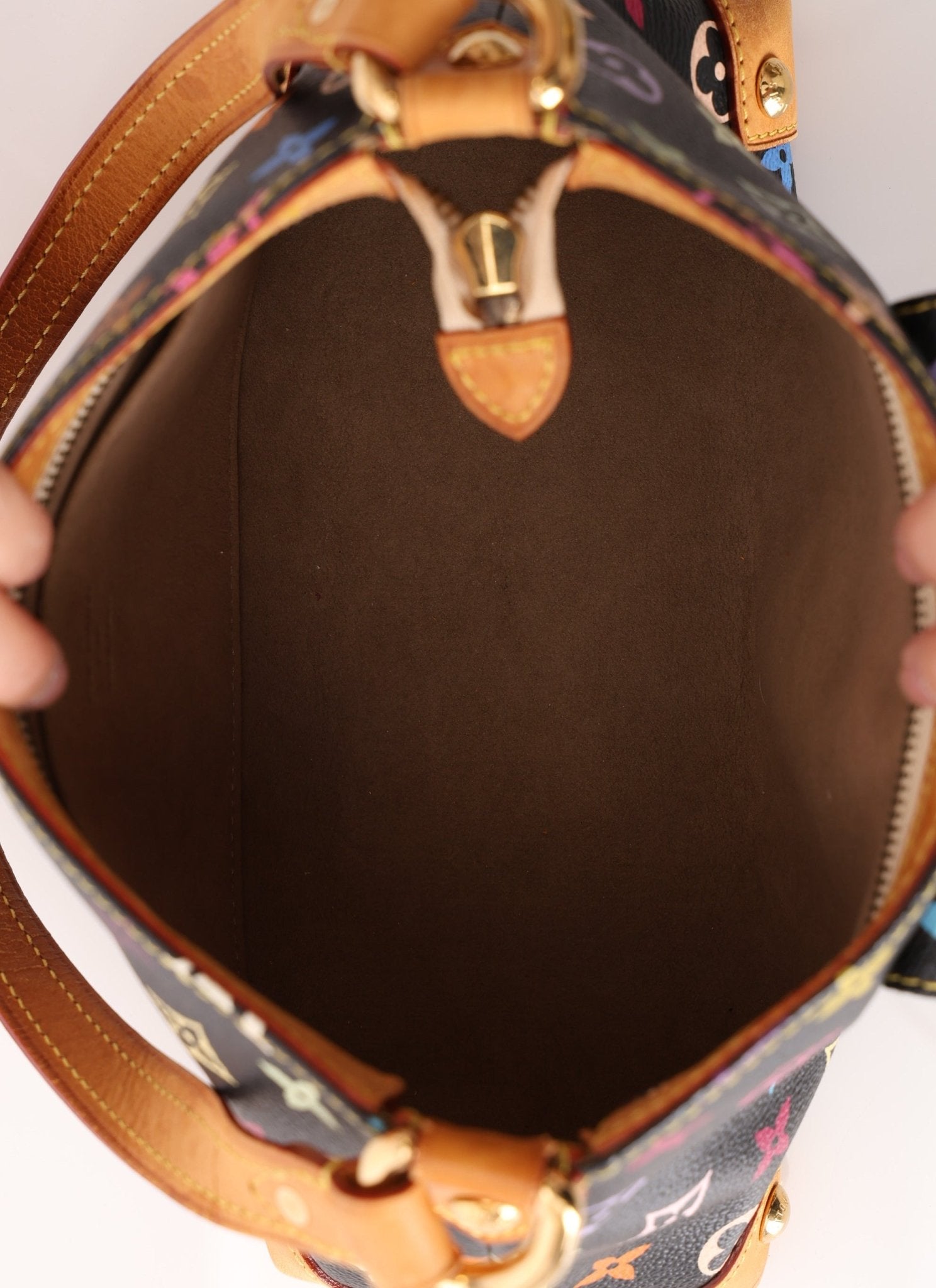 Limited Edition Louis Vuitton x Takashi Murakami Black Monogram Multicolor Eliza Shoulder Bag - FashioNica