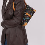 Limited Edition Louis Vuitton x Takashi Murakami Black Monogram Multicolor Eliza Shoulder Bag - FashioNica