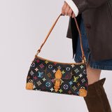 Limited Edition Louis Vuitton x Takashi Murakami Black Monogram Multicolor Eliza Shoulder Bag - FashioNica