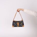 Limited Edition Louis Vuitton x Takashi Murakami Black Monogram Multicolor Eliza Shoulder Bag - FashioNica