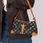 Limited Edition Louis Vuitton x Takashi Murakami Black Monogram Multicolor Eliza Shoulder Bag - FashioNica