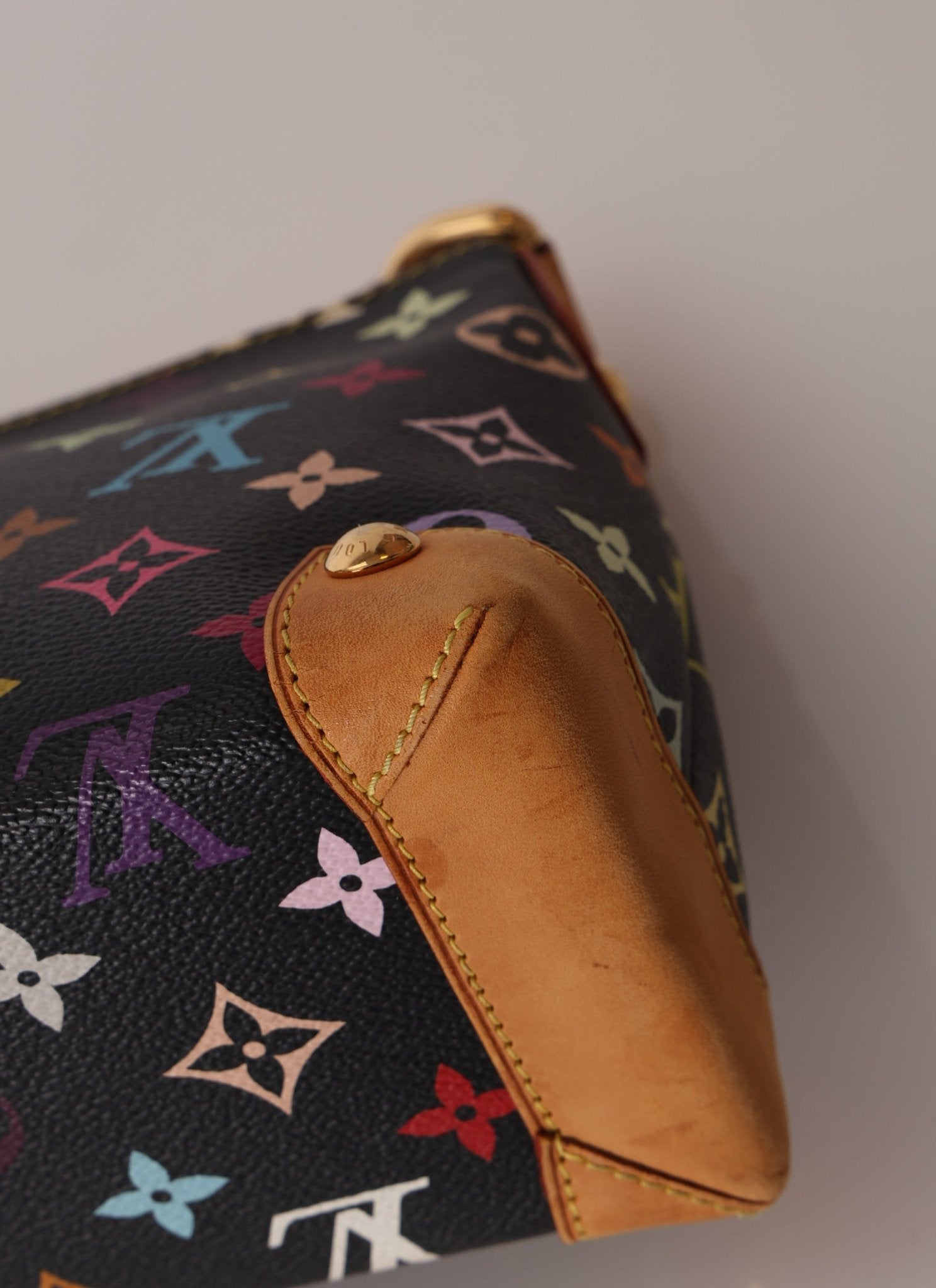 Limited Edition Louis Vuitton x Takashi Murakami Black Monogram Multicolor Eliza Shoulder Bag - FashioNica