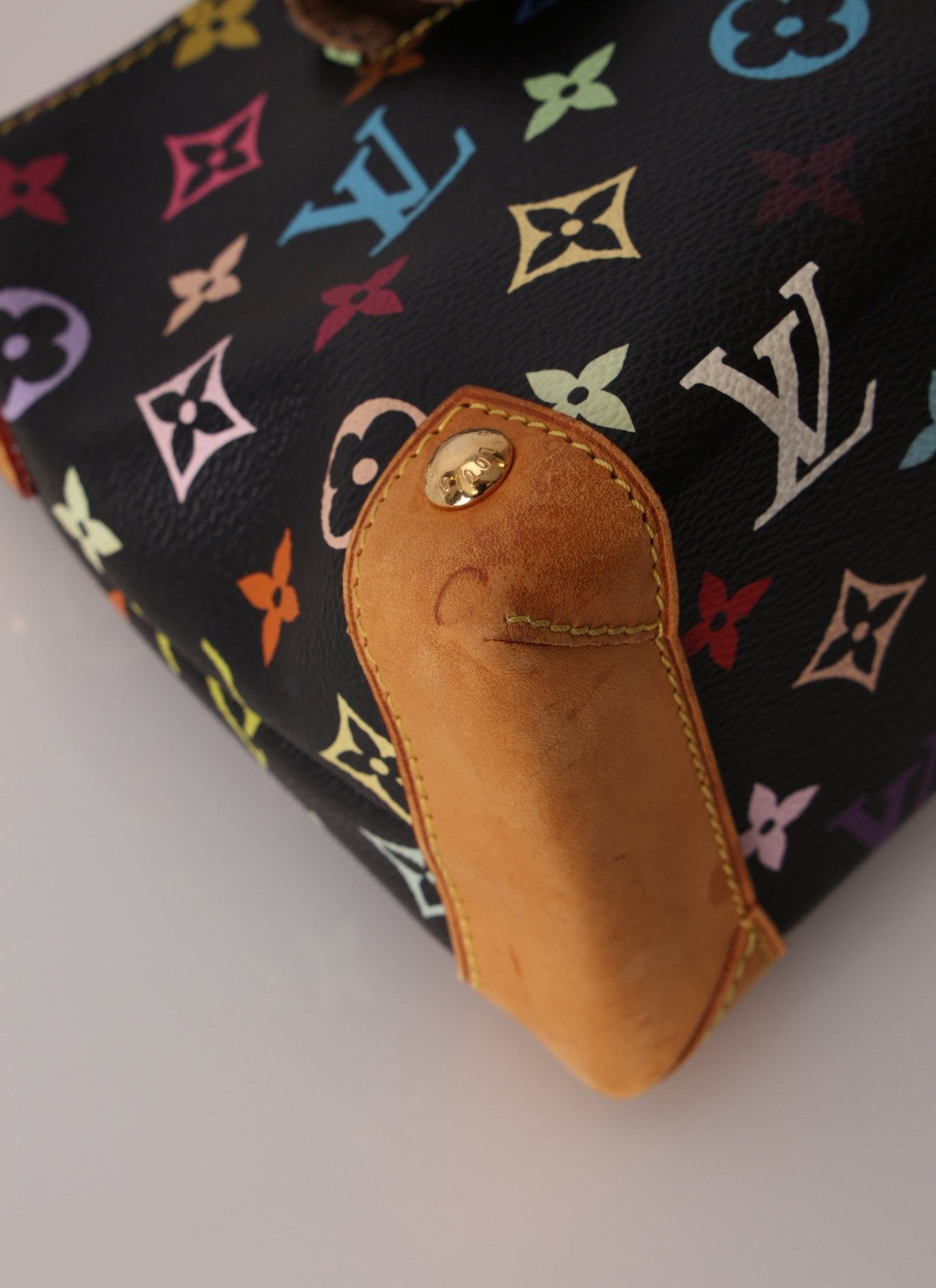 Limited Edition Louis Vuitton x Takashi Murakami Black Monogram Multicolor Eliza Shoulder Bag - FashioNica