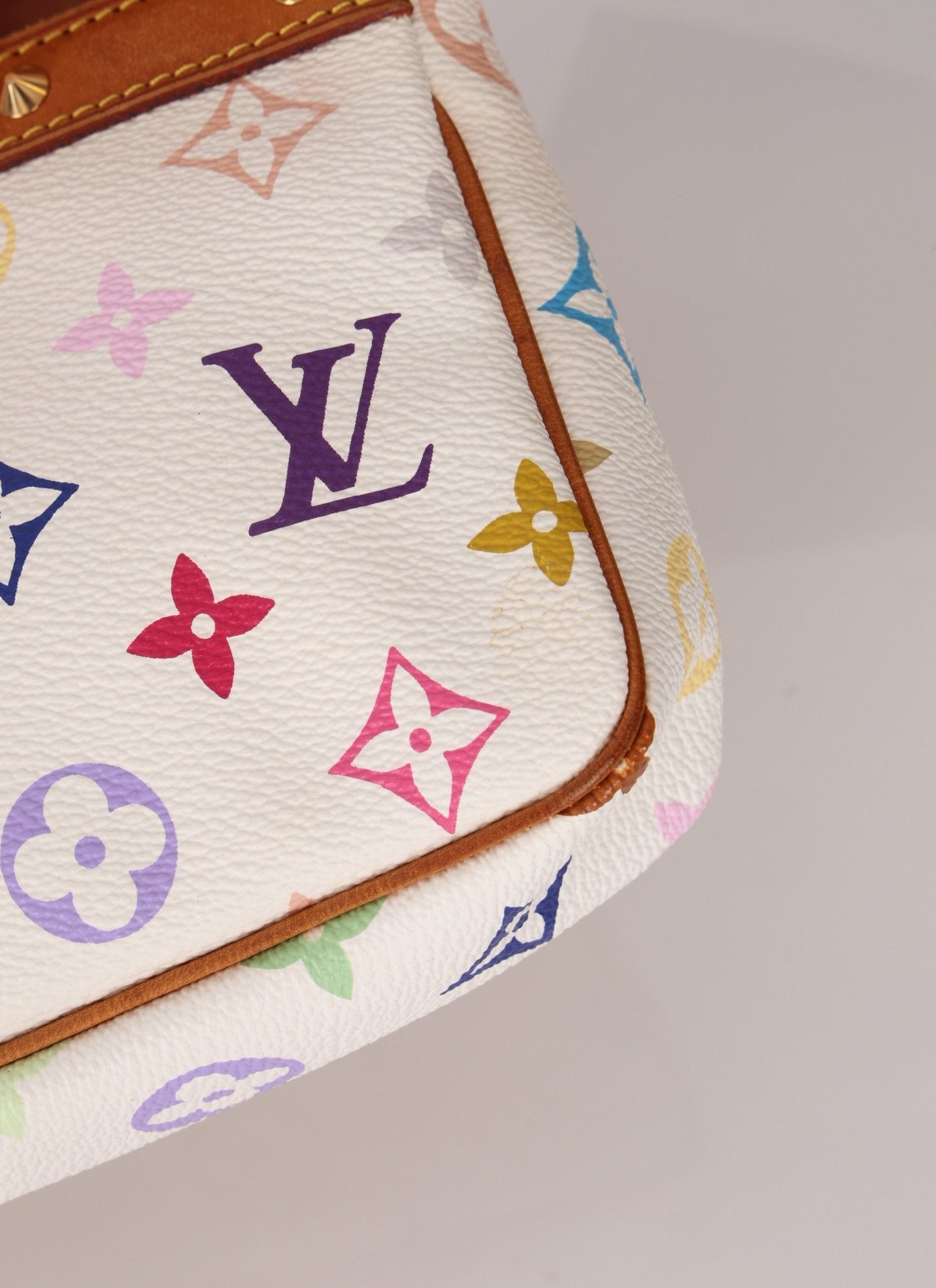 Limited Edition Louis Vuitton x Takashi Murakami Blanc Multicolor Pochette - FashioNica
