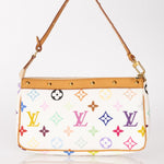 Limited Edition Louis Vuitton x Takashi Murakami Blanc Multicolor Pochette - FashioNica