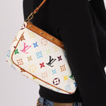 Limited Edition Louis Vuitton x Takashi Murakami Blanc Multicolor Pochette - FashioNica