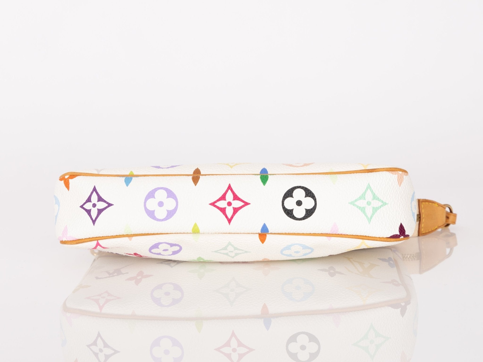 Limited Edition Louis Vuitton x Takashi Murakami Blanc Multicolor Pochette - FashioNica
