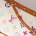 Limited Edition Louis Vuitton x Takashi Murakami Blanc Multicolor Pochette - FashioNica