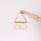 Limited Edition Louis Vuitton x Takashi Murakami Blanc Multicolor Pochette - FashioNica