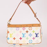 Limited Edition Louis Vuitton x Takashi Murakami Blanc Multicolor Pochette - FashioNica