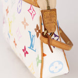 Limited Edition Louis Vuitton x Takashi Murakami Blanc Multicolor Pochette - FashioNica