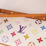 Limited Edition Louis Vuitton x Takashi Murakami Blanc Multicolor Pochette - FashioNica