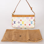 Limited Edition Louis Vuitton x Takashi Murakami Blanc Multicolor Pochette - FashioNica