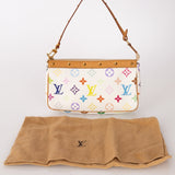 Limited Edition Louis Vuitton x Takashi Murakami Blanc Multicolor Pochette - FashioNica
