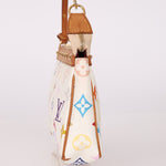 Limited Edition Louis Vuitton x Takashi Murakami Blanc Multicolor Pochette - FashioNica