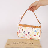 Limited Edition Louis Vuitton x Takashi Murakami Blanc Multicolor Pochette - FashioNica