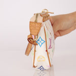 Limited Edition Louis Vuitton x Takashi Murakami Blanc Multicolor Pochette - FashioNica