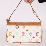 Limited Edition Louis Vuitton x Takashi Murakami Blanc Multicolor Pochette - FashioNica