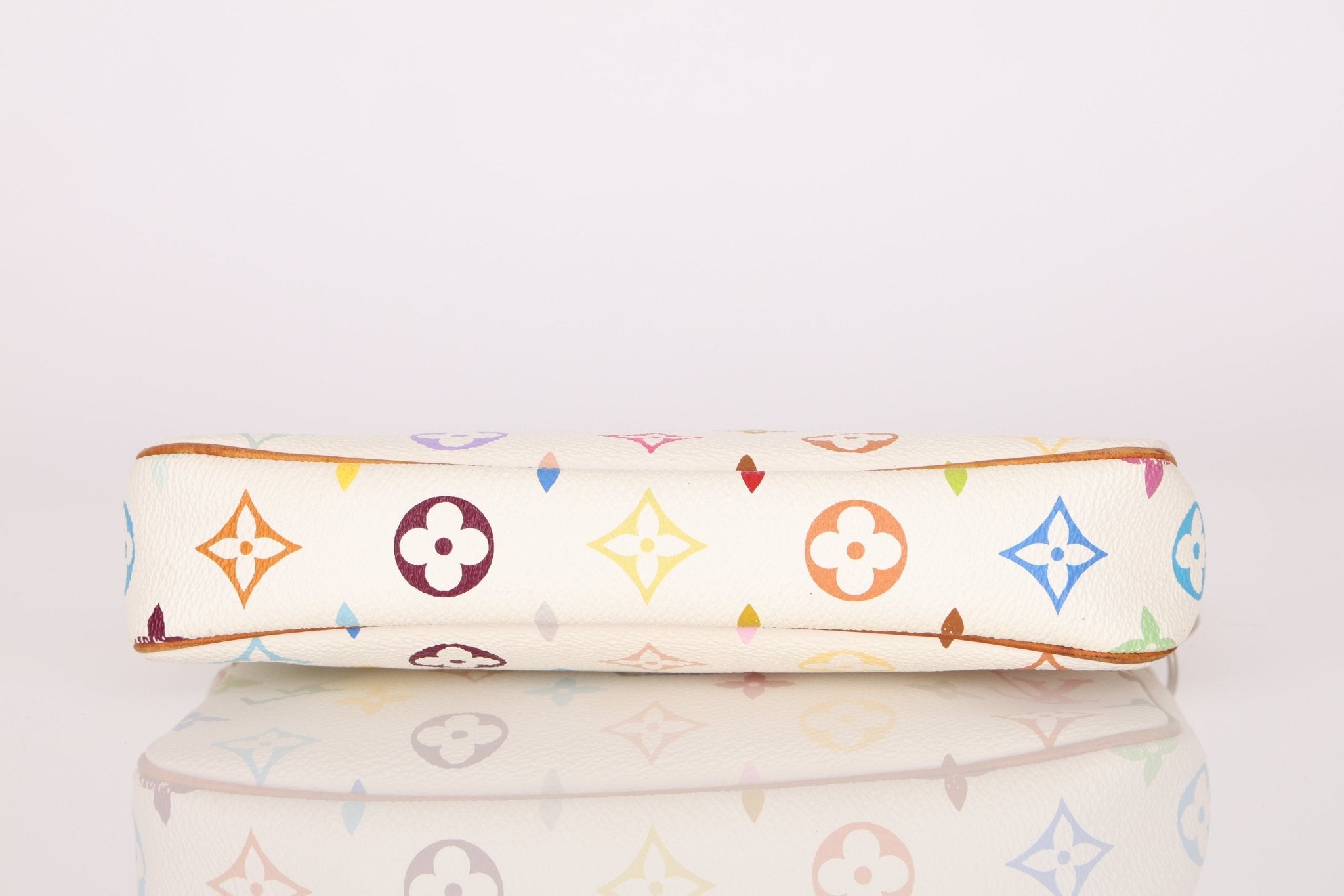 Limited Edition Louis Vuitton x Takashi Murakami Blanc Multicolor Pochette - FashioNica