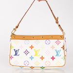 Limited Edition Louis Vuitton x Takashi Murakami Blanc Multicolor Pochette - FashioNica