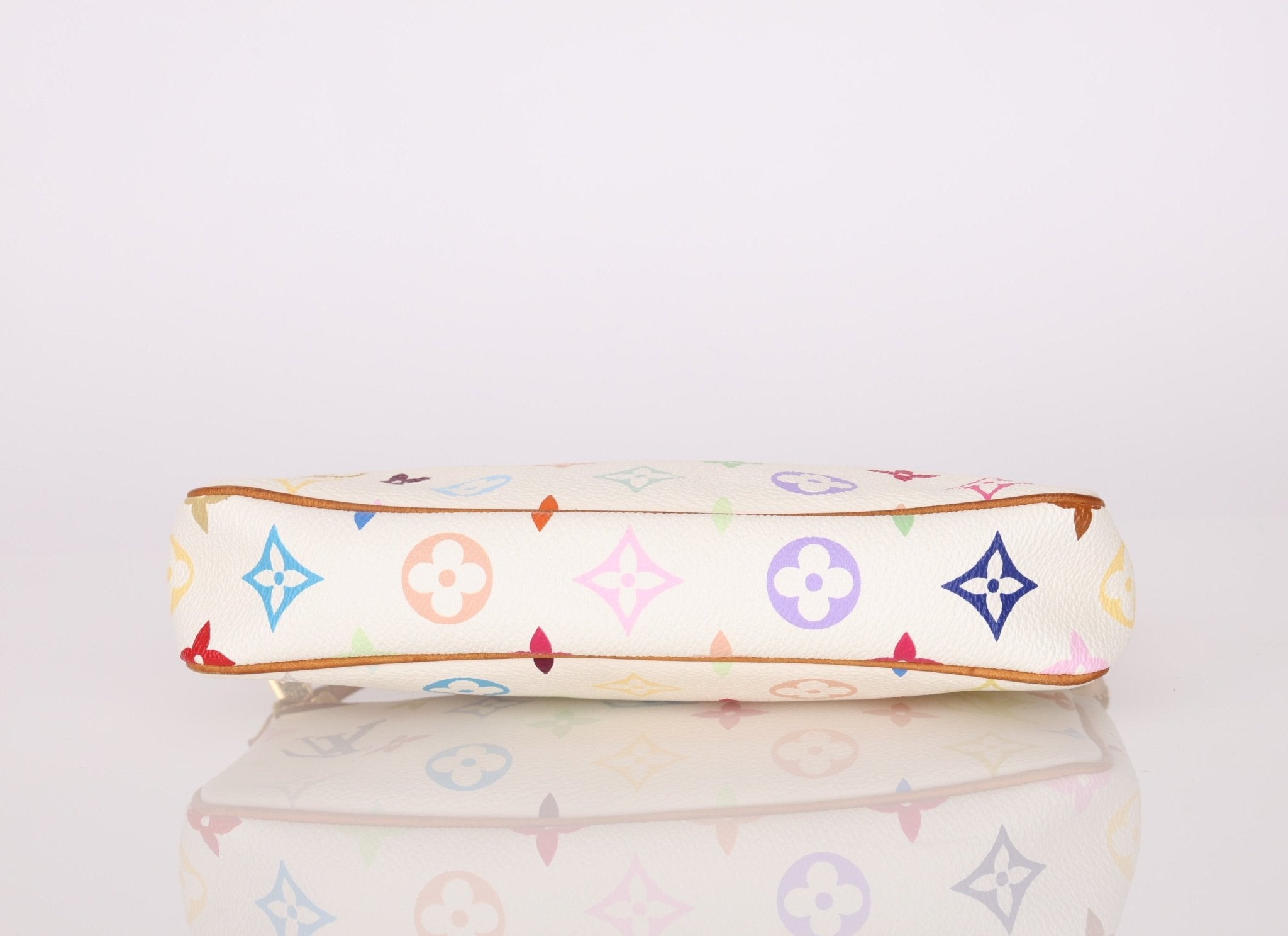 Limited Edition Louis Vuitton x Takashi Murakami Blanc Multicolor Pochette - FashioNica