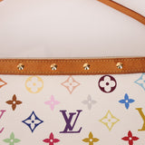 Limited Edition Louis Vuitton x Takashi Murakami Blanc Multicolor Pochette - FashioNica