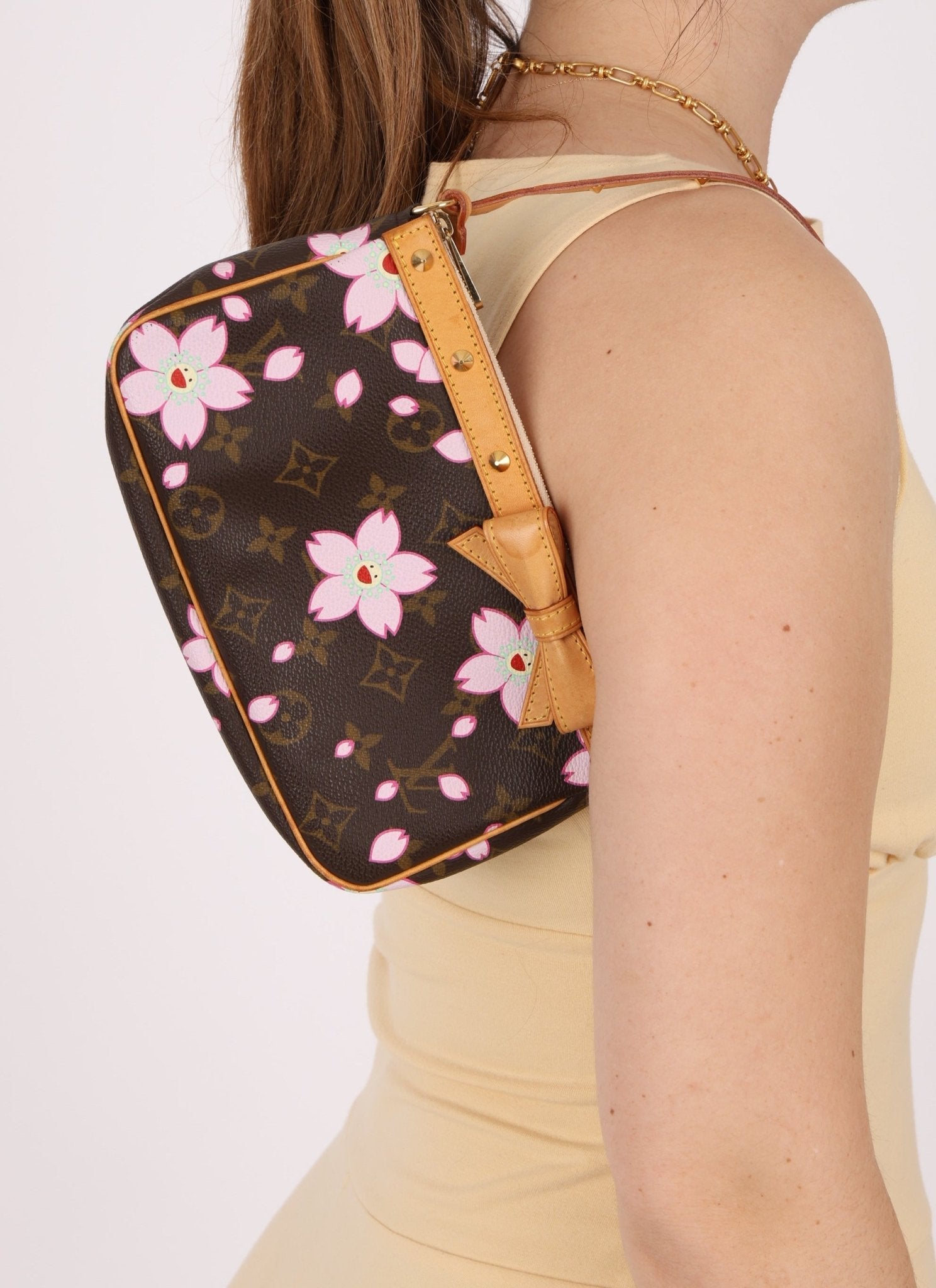 Limited Edition Louis Vuitton x Takashi Murakami Cherry Blossom Pochette - FashioNica