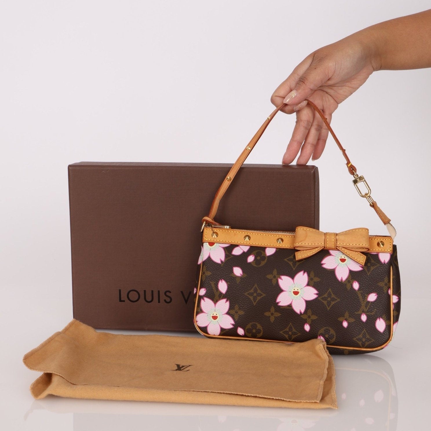 Limited Edition Louis Vuitton x Takashi Murakami Cherry Blossom Pochette - FashioNica