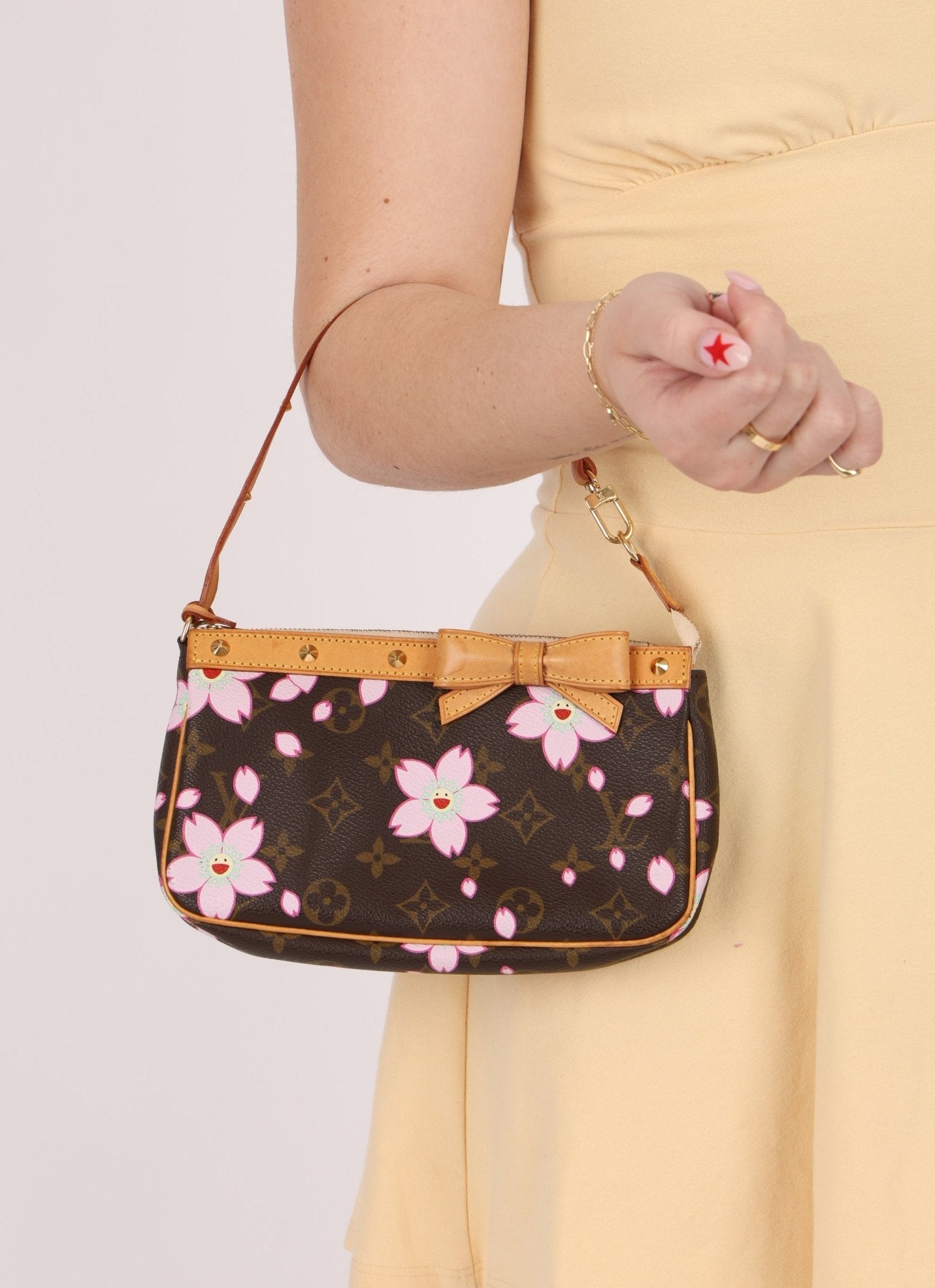 Limited Edition Louis Vuitton x Takashi Murakami Cherry Blossom Pochette - FashioNica
