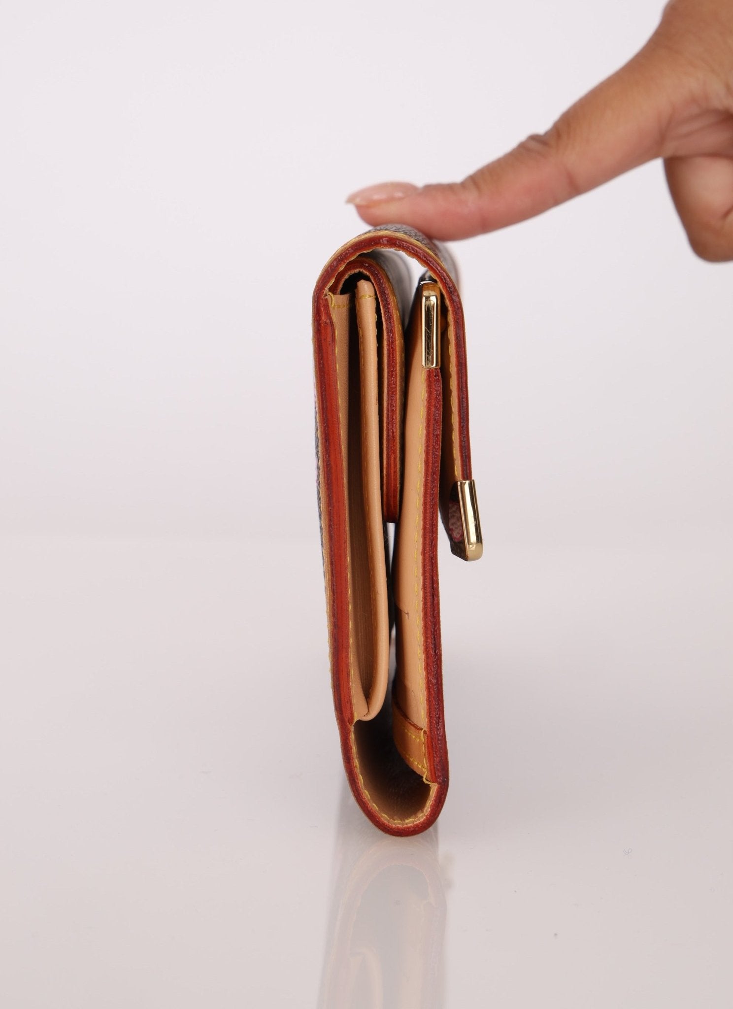 Limited Edition Louis Vuitton x Takashi Murakami Cherry Blossom Wallet w Chain - FashioNica