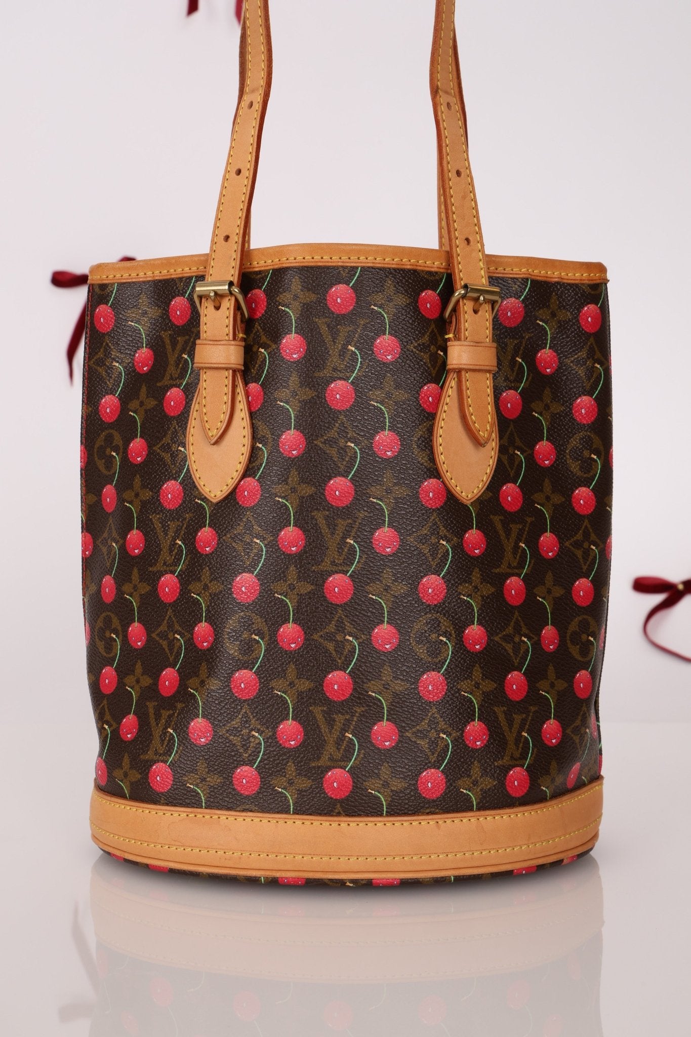 Limited Edition Louis Vuitton x Takashi Murakami Cherry Bucket Bag - FashioNica