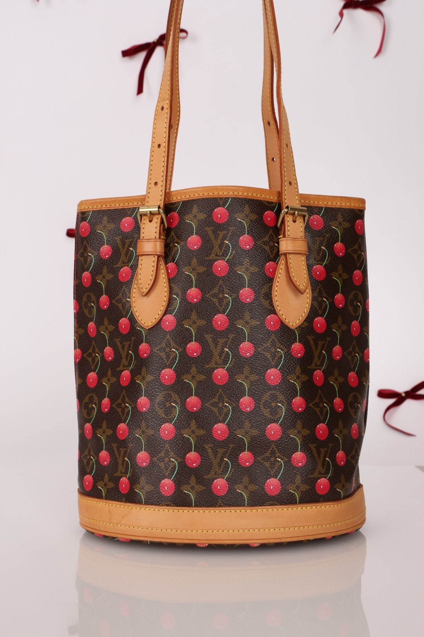 Limited Edition Louis Vuitton x Takashi Murakami Cherry Bucket Bag - FashioNica