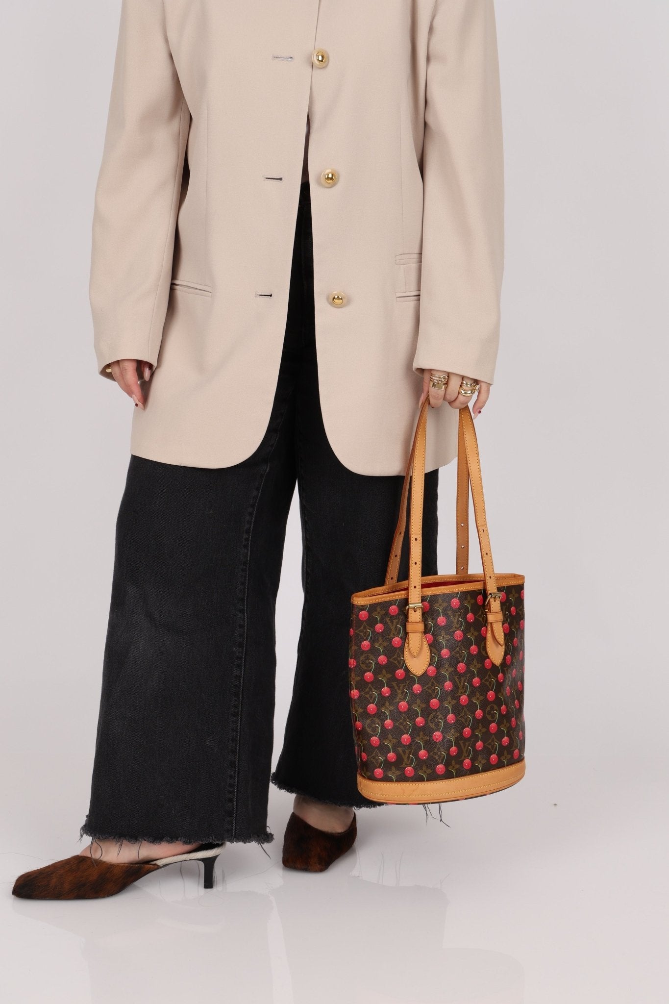 Limited Edition Louis Vuitton x Takashi Murakami Cherry Bucket Bag - FashioNica