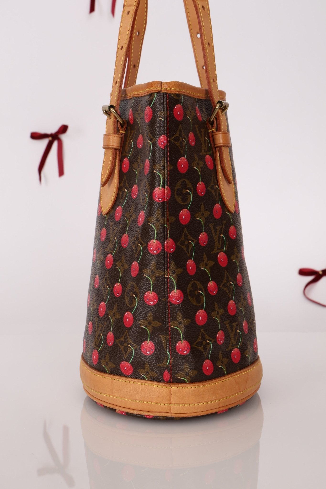 Limited Edition Louis Vuitton x Takashi Murakami Cherry Bucket Bag - FashioNica