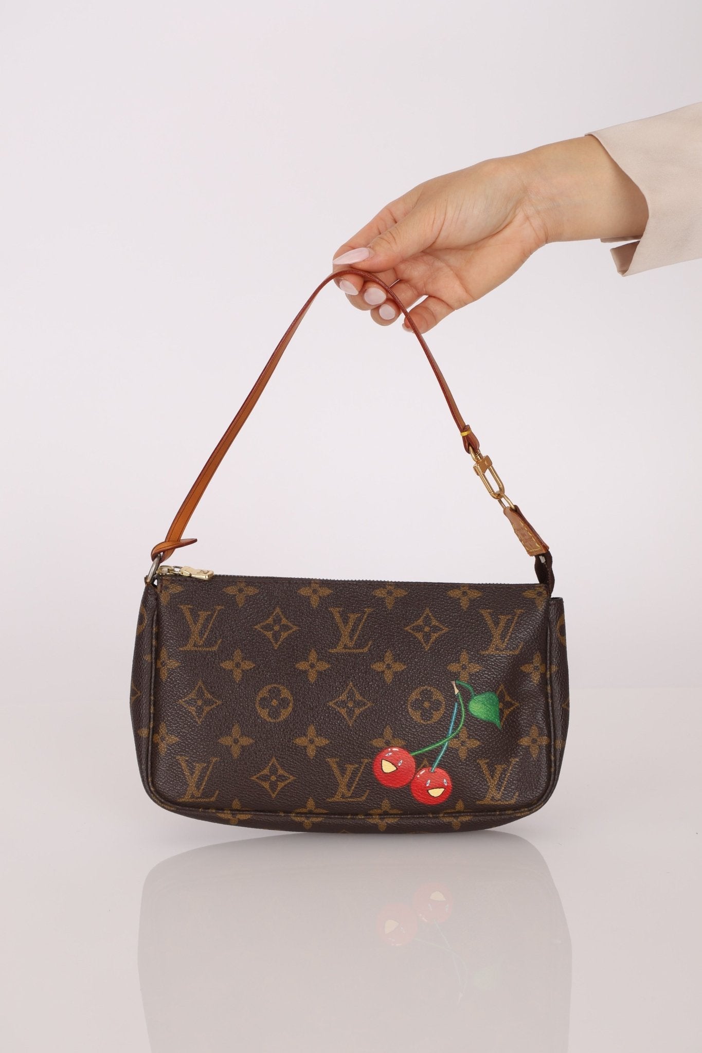 Limited Edition Louis Vuitton x Takashi Murakami Cherry Monogram Pochette - FashioNica