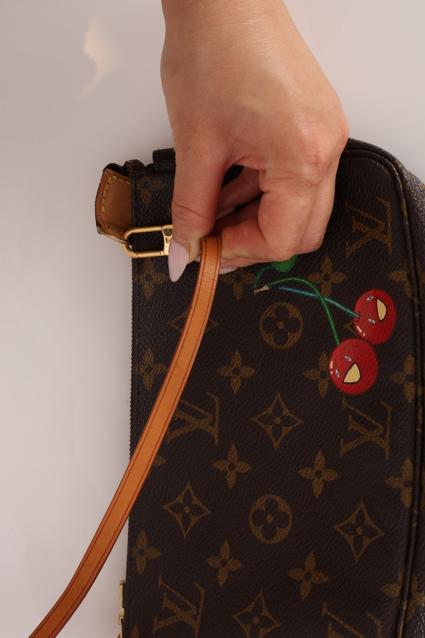 Limited Edition Louis Vuitton x Takashi Murakami Cherry Monogram Pochette - FashioNica