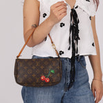 Limited Edition Louis Vuitton x Takashi Murakami Cherry Monogram Pochette - FashioNica