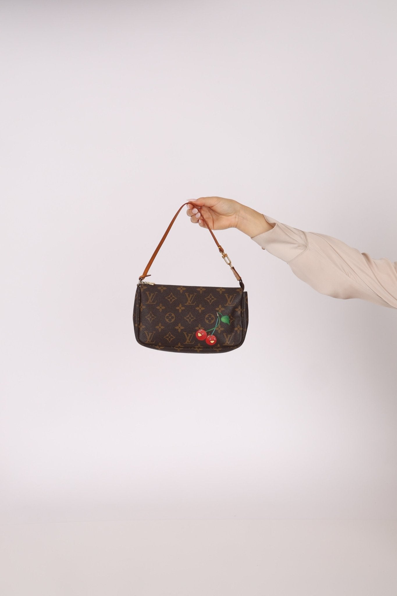 Limited Edition Louis Vuitton x Takashi Murakami Cherry Monogram Pochette - FashioNica