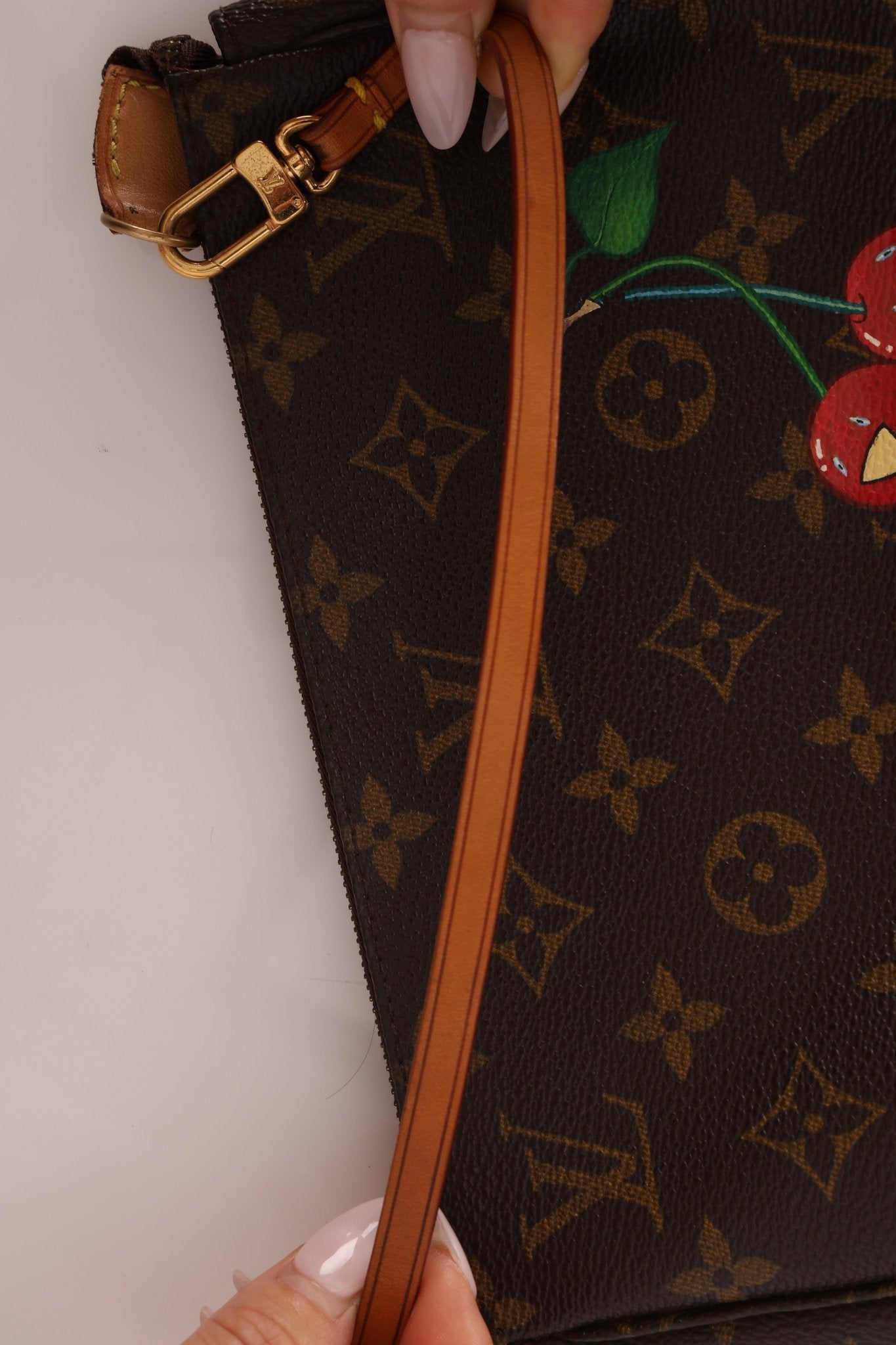 Limited Edition Louis Vuitton x Takashi Murakami Cherry Monogram Pochette - FashioNica
