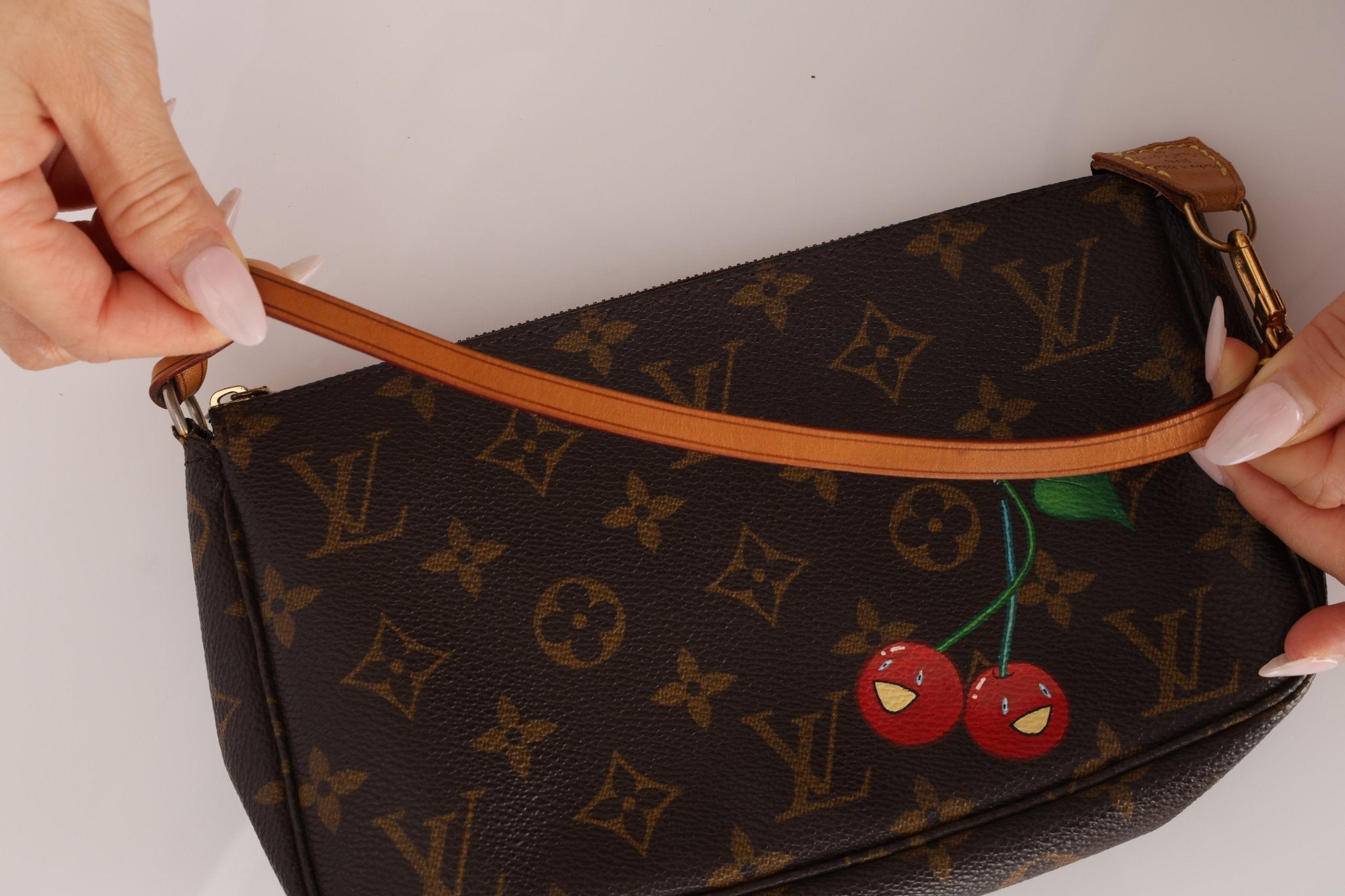 Limited Edition Louis Vuitton x Takashi Murakami Cherry Monogram Pochette - FashioNica