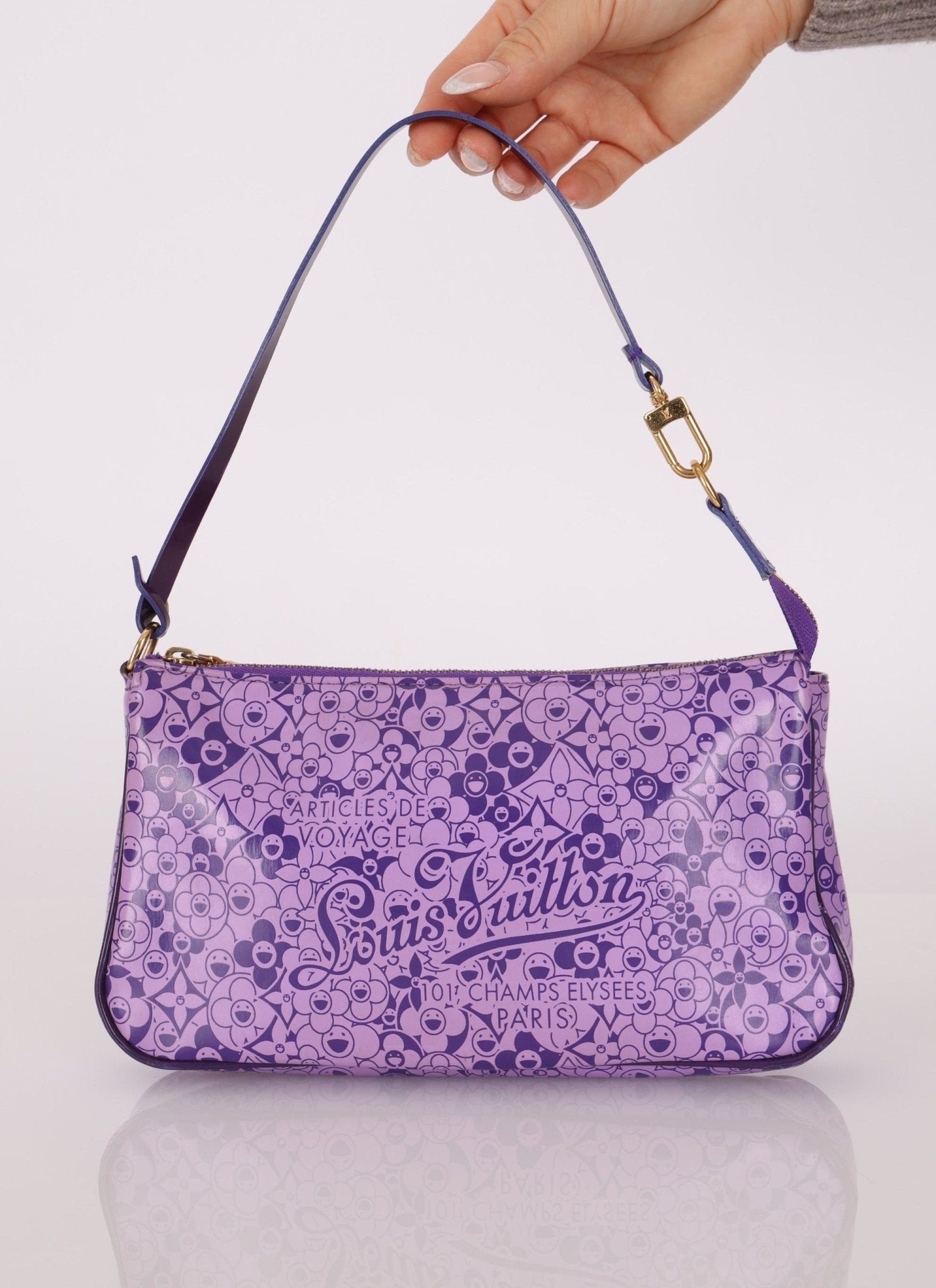 Limited Edition Louis Vuitton x Takashi Murakami Cosmic Blossom Pochette - FashioNica
