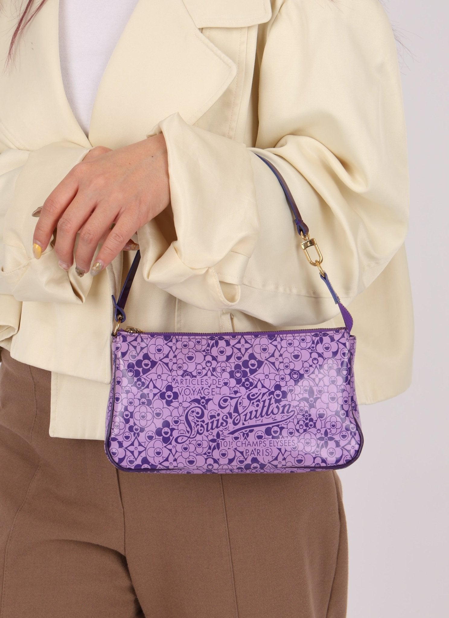 Limited Edition Louis Vuitton x Takashi Murakami Cosmic Blossom Pochette - FashioNica