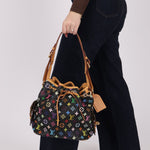 Limited Edition Louis Vuitton x Takashi Murakami Monogram Black Multicolor Petit Noe - FashioNica
