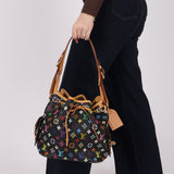 Limited Edition Louis Vuitton x Takashi Murakami Monogram Black Multicolor Petit Noe - FashioNica