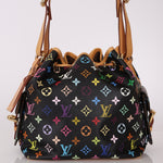 Limited Edition Louis Vuitton x Takashi Murakami Monogram Black Multicolor Petit Noe - FashioNica