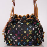 Limited Edition Louis Vuitton x Takashi Murakami Monogram Black Multicolor Petit Noe - FashioNica