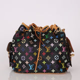 Limited Edition Louis Vuitton x Takashi Murakami Monogram Black Multicolor Petit Noe - FashioNica