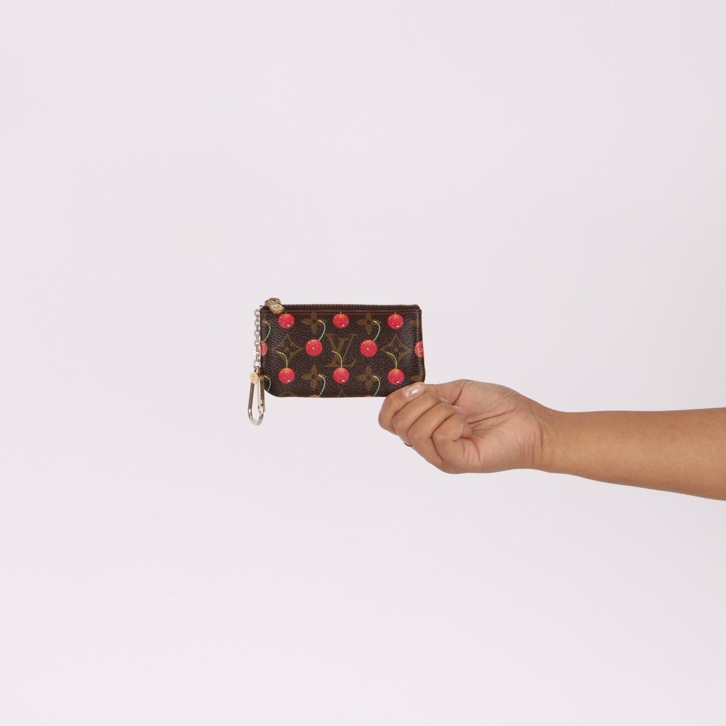 Limited Edition Louis Vuitton x Takashi Murakami Monogram Cerises Key Pouch - FashioNica