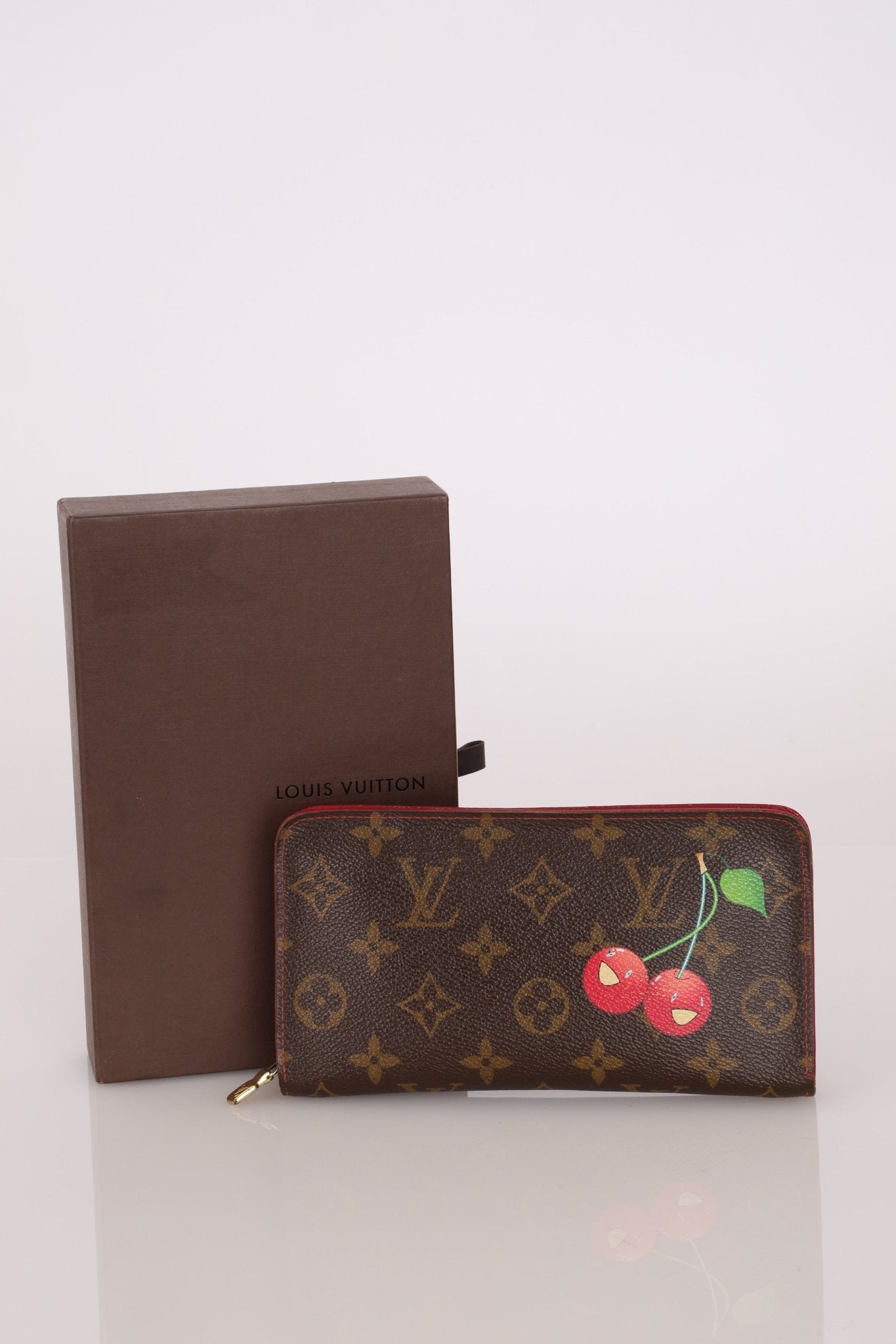 Limited Edition Louis Vuitton x Takashi Murakami Monogram Cerises Zippy Wallet - FashioNica