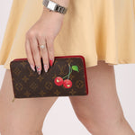 Limited Edition Louis Vuitton x Takashi Murakami Monogram Cerises Zippy Wallet - FashioNica